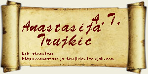 Anastasija Trujkić vizit kartica